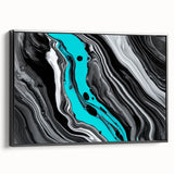 Modern Fluid Art Prints - Fluid Abstract Wall Art in Monochrome Style