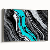 Modern Fluid Art Prints - Fluid Abstract Wall Art in Monochrome Style