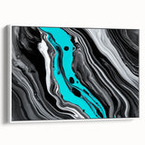 Modern Fluid Art Prints - Fluid Abstract Wall Art in Monochrome Style
