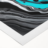 Modern Fluid Art Prints - Fluid Abstract Wall Art in Monochrome Style