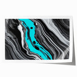 Modern Fluid Art Prints - Fluid Abstract Wall Art in Monochrome Style