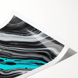 Modern Fluid Art Prints - Fluid Abstract Wall Art in Monochrome Style