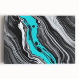 Modern Fluid Art Prints - Fluid Abstract Wall Art in Monochrome Style