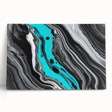 Modern Fluid Art Prints - Fluid Abstract Wall Art in Monochrome Style