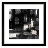 Urban Essence Blocks – Minimalist Black & White Abstract Wall Art