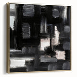 Urban Essence Blocks – Minimalist Black & White Abstract Wall Art