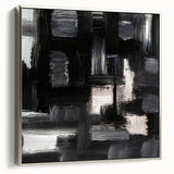 Urban Essence Blocks – Minimalist Black & White Abstract Wall Art