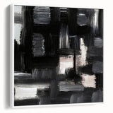 Urban Essence Blocks – Minimalist Black & White Abstract Wall Art