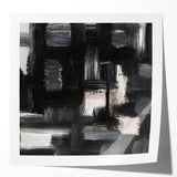Urban Essence Blocks – Minimalist Black & White Abstract Wall Art
