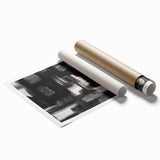 Urban Essence Blocks – Minimalist Black & White Abstract Wall Art