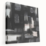 Urban Essence Blocks – Minimalist Black & White Abstract Wall Art