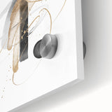 Abstract Geometric Framed Art – Minimalist Black and Gold Wall Décor