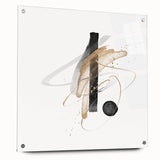 Abstract Geometric Framed Art – Minimalist Black and Gold Wall Décor