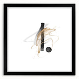 Abstract Geometric Framed Art – Minimalist Black and Gold Wall Décor