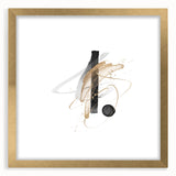 Abstract Geometric Framed Art – Minimalist Black and Gold Wall Décor