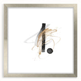 Abstract Geometric Framed Art – Minimalist Black and Gold Wall Décor