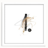 Abstract Geometric Framed Art – Minimalist Black and Gold Wall Décor