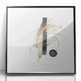 Abstract Geometric Framed Art – Minimalist Black and Gold Wall Décor