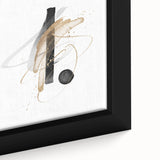 Abstract Geometric Framed Art – Minimalist Black and Gold Wall Décor