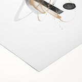 Abstract Geometric Framed Art – Minimalist Black and Gold Wall Décor