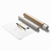 Abstract Geometric Framed Art – Minimalist Black and Gold Wall Décor