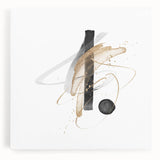 Abstract Geometric Framed Art – Minimalist Black and Gold Wall Décor
