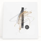 Abstract Geometric Framed Art – Minimalist Black and Gold Wall Décor