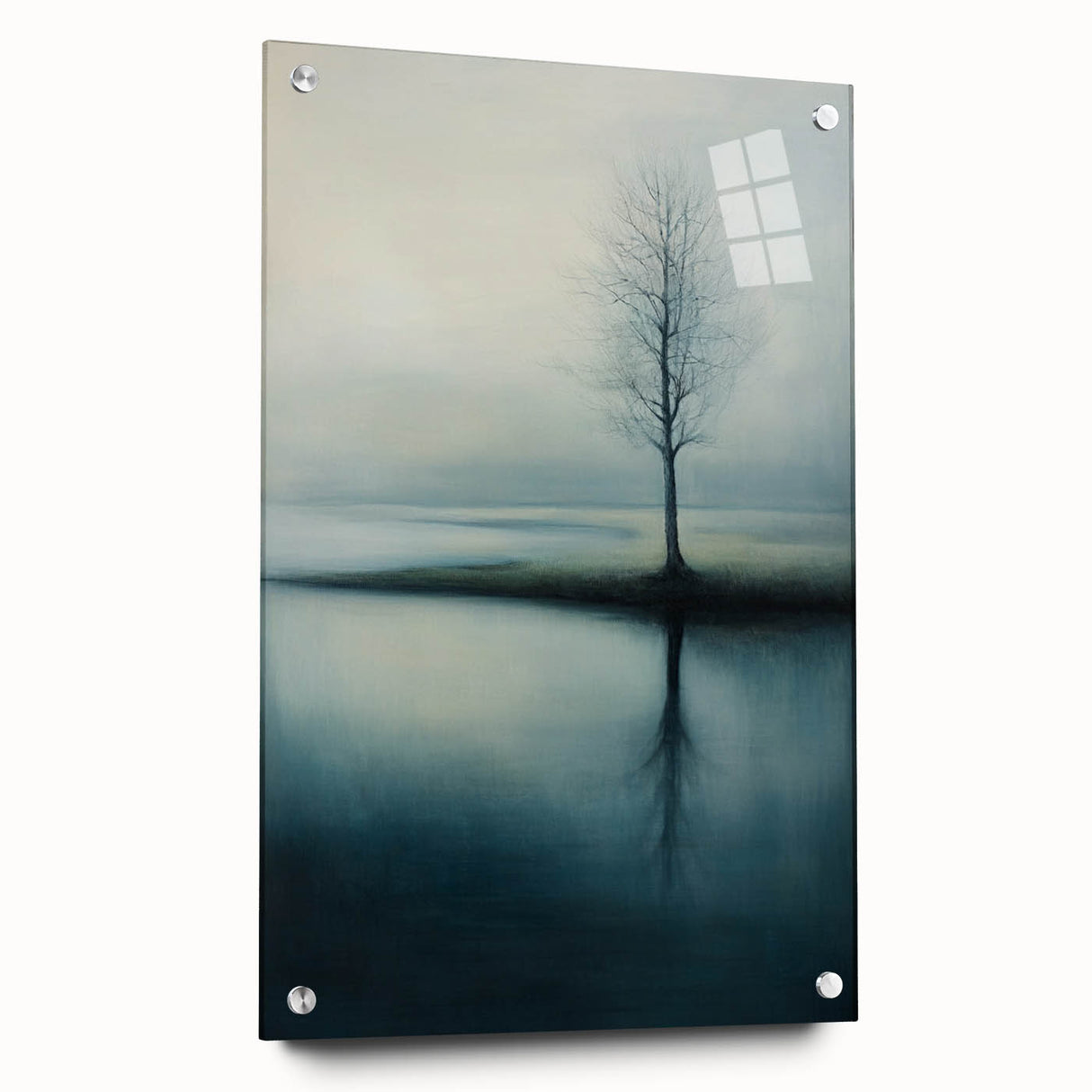 Misty Tree Reflection – Tranquil Nature Art Print