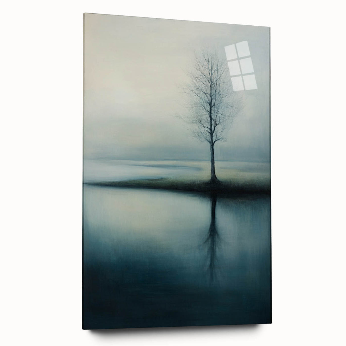 Misty Tree Reflection – Tranquil Nature Art Print