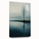 Misty Tree Reflection – Tranquil Nature Art Print