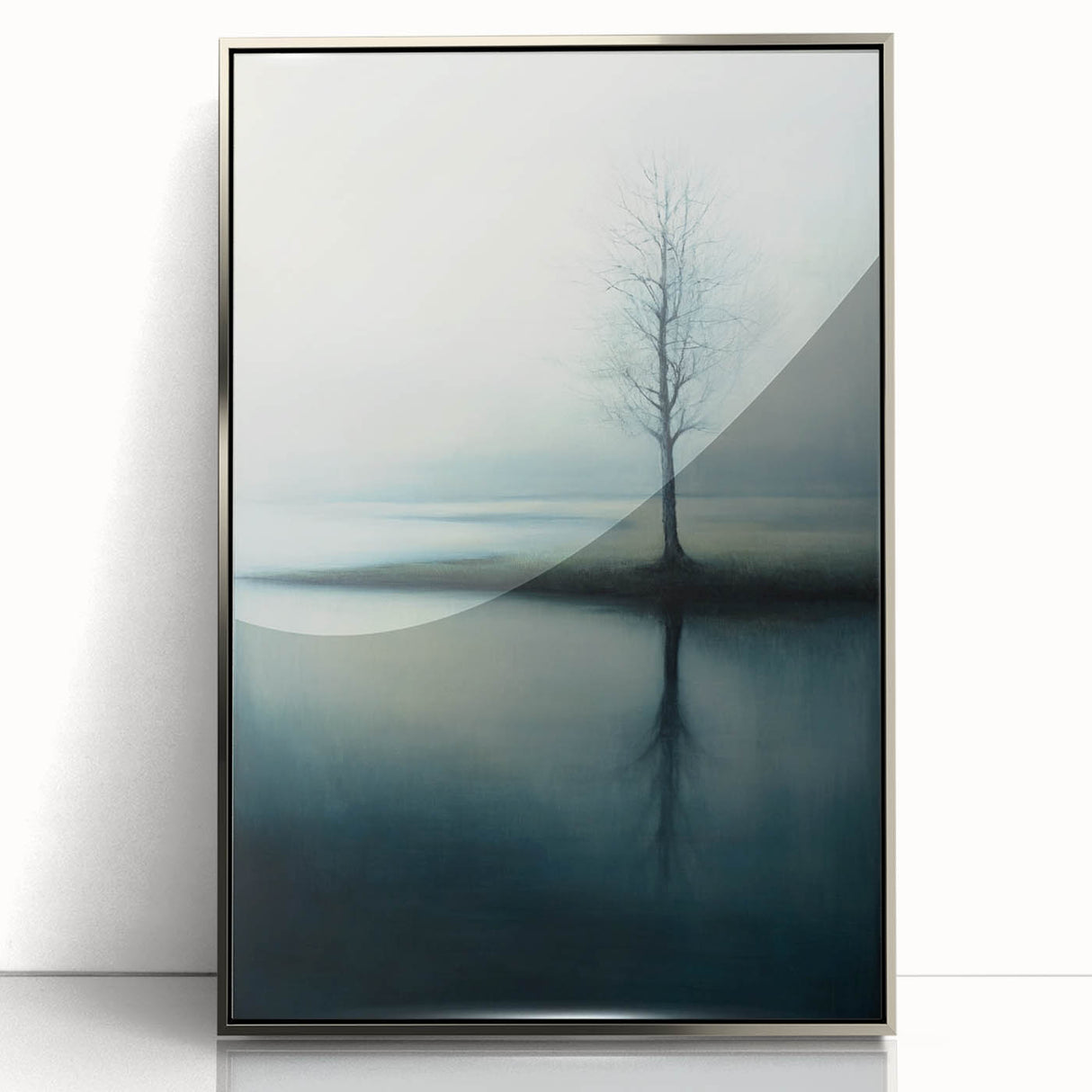 Misty Tree Reflection – Tranquil Nature Art Print
