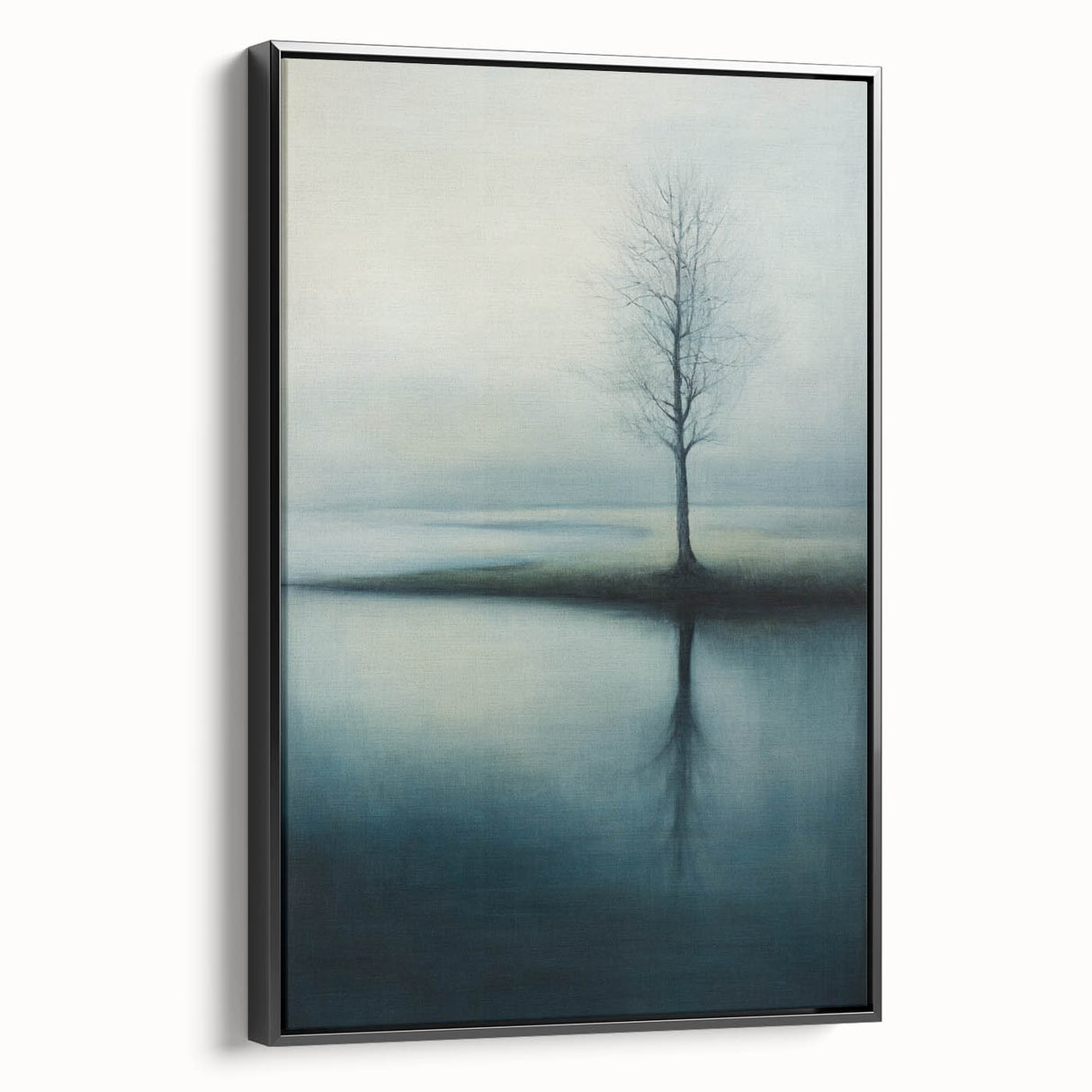 Misty Tree Reflection – Tranquil Nature Art Print