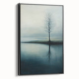 Misty Tree Reflection – Tranquil Nature Art Print