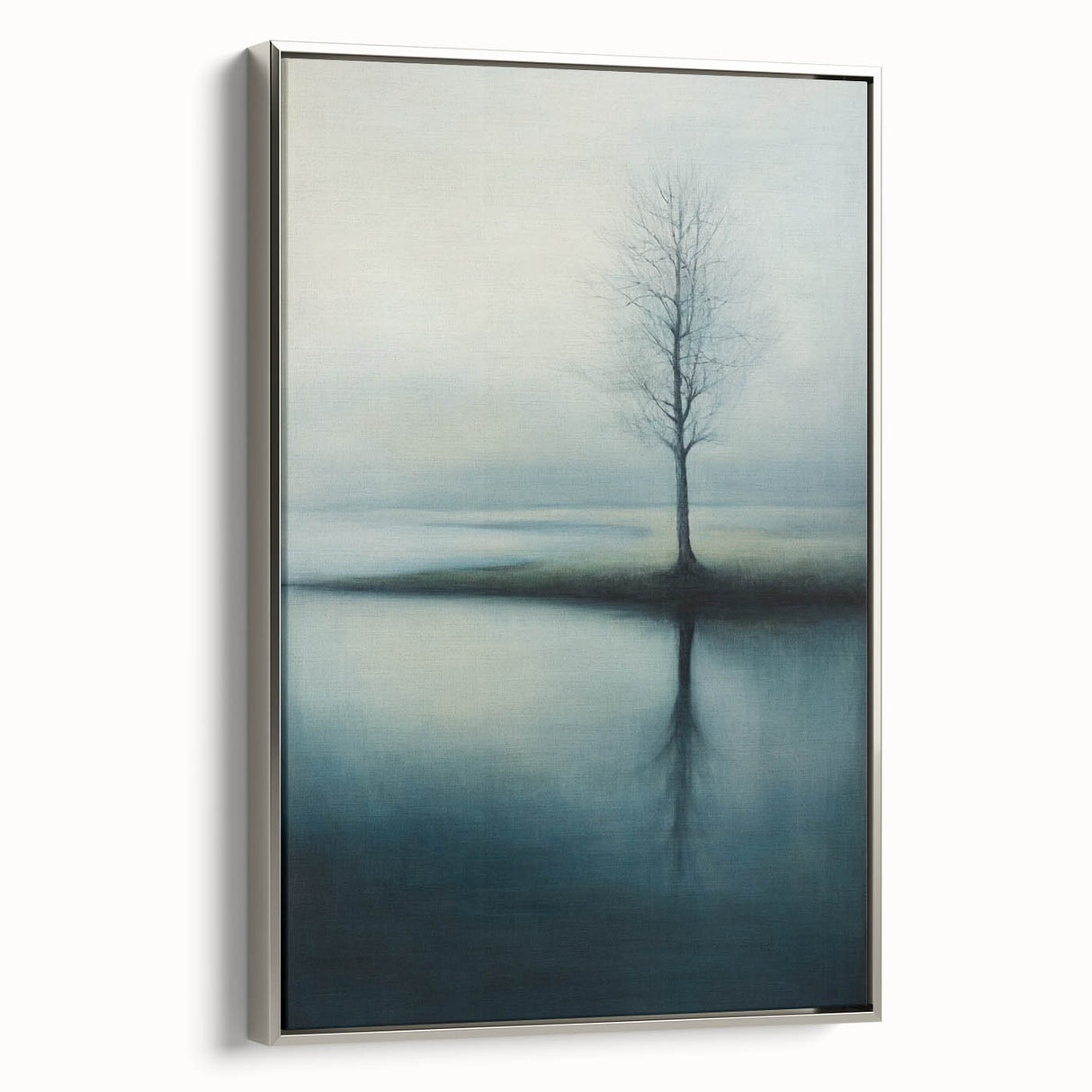 Misty Tree Reflection – Tranquil Nature Art Print