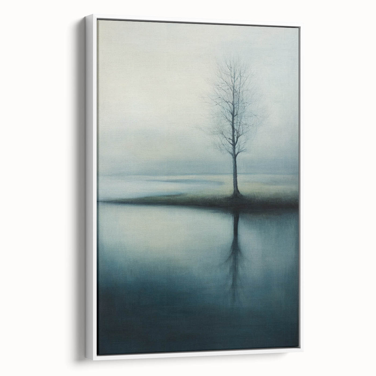 Misty Tree Reflection – Tranquil Nature Art Print