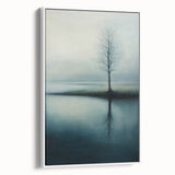 Misty Tree Reflection – Tranquil Nature Art Print