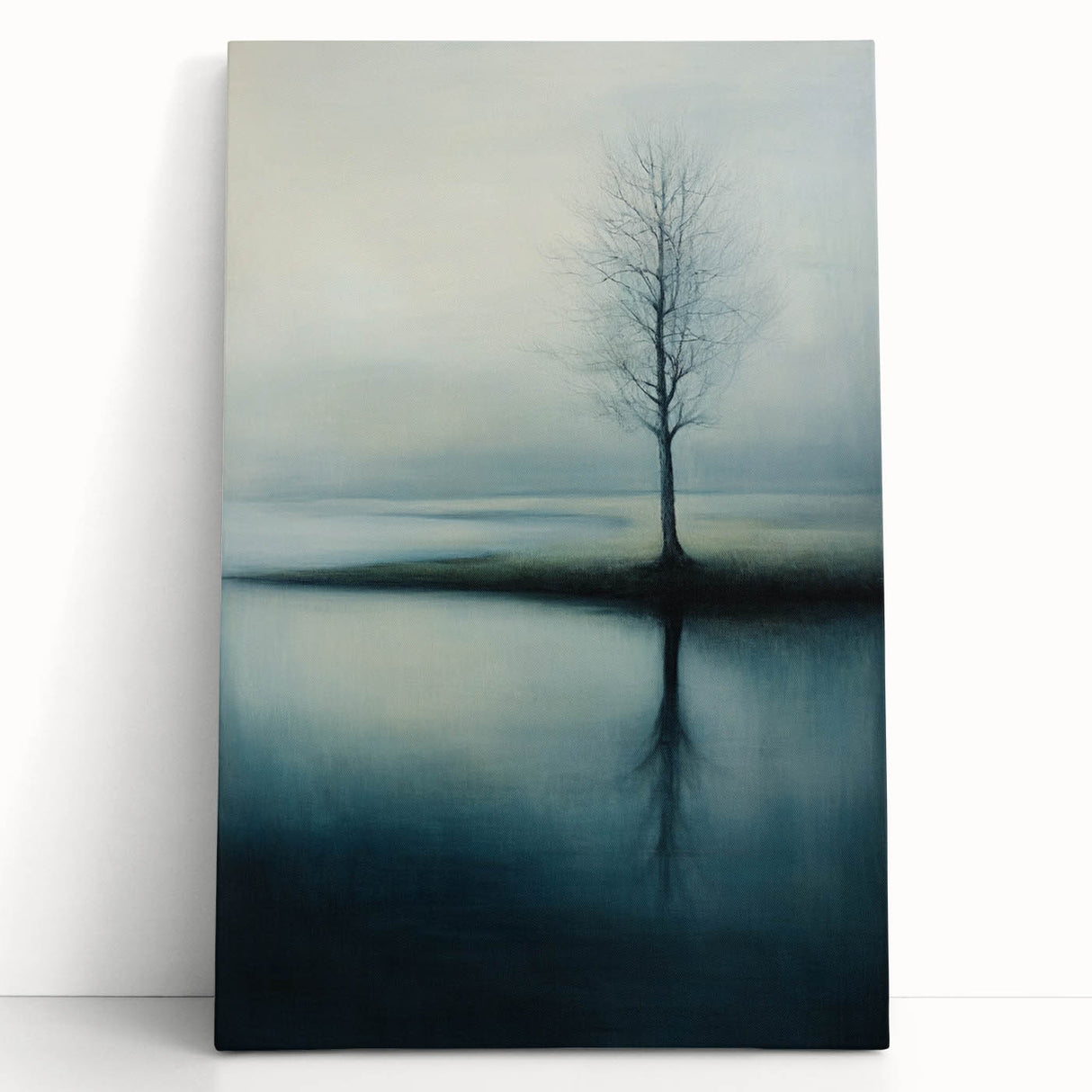 Misty Tree Reflection – Tranquil Nature Art Print