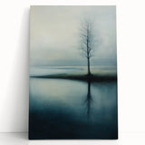 Misty Tree Reflection – Tranquil Nature Art Print