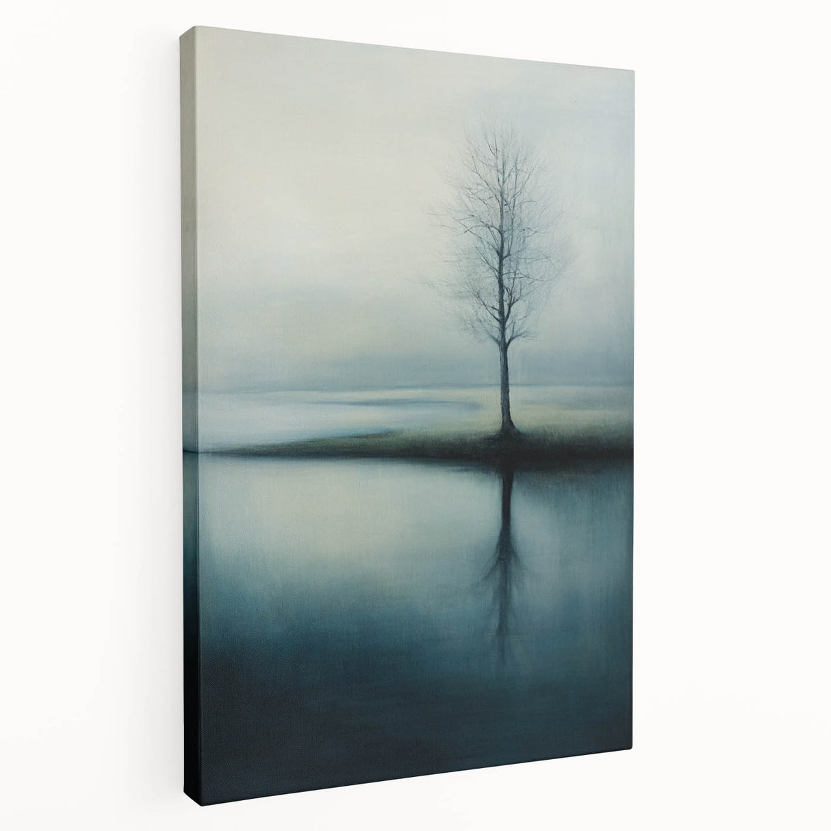 Misty Tree Reflection – Tranquil Nature Art Print