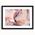 Modern Fluid Art Prints – Peach & Burgundy Swirling Canvas