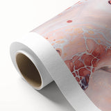 Modern Fluid Art Prints – Peach & Burgundy Swirling Canvas