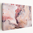 Modern Fluid Art Prints – Peach & Burgundy Swirling Canvas