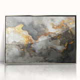High-End Abstract Canvas Prints – Black, Gold & Gray Modern Art