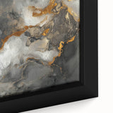 High-End Abstract Canvas Prints – Black, Gold & Gray Modern Art