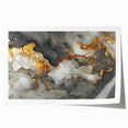 High-End Abstract Canvas Prints – Black, Gold & Gray Modern Art