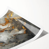 High-End Abstract Canvas Prints – Black, Gold & Gray Modern Art