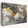 High-End Abstract Canvas Prints – Black, Gold & Gray Modern Art