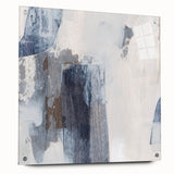 Earthen Harmony Abstracts - Neutral Blue & Gray Abstract Wall Art
