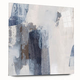 Earthen Harmony Abstracts - Neutral Blue & Gray Abstract Wall Art