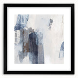 Earthen Harmony Abstracts - Neutral Blue & Gray Abstract Wall Art